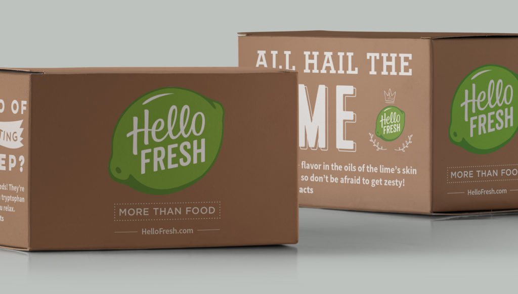 HelloFresh packaging with new logo